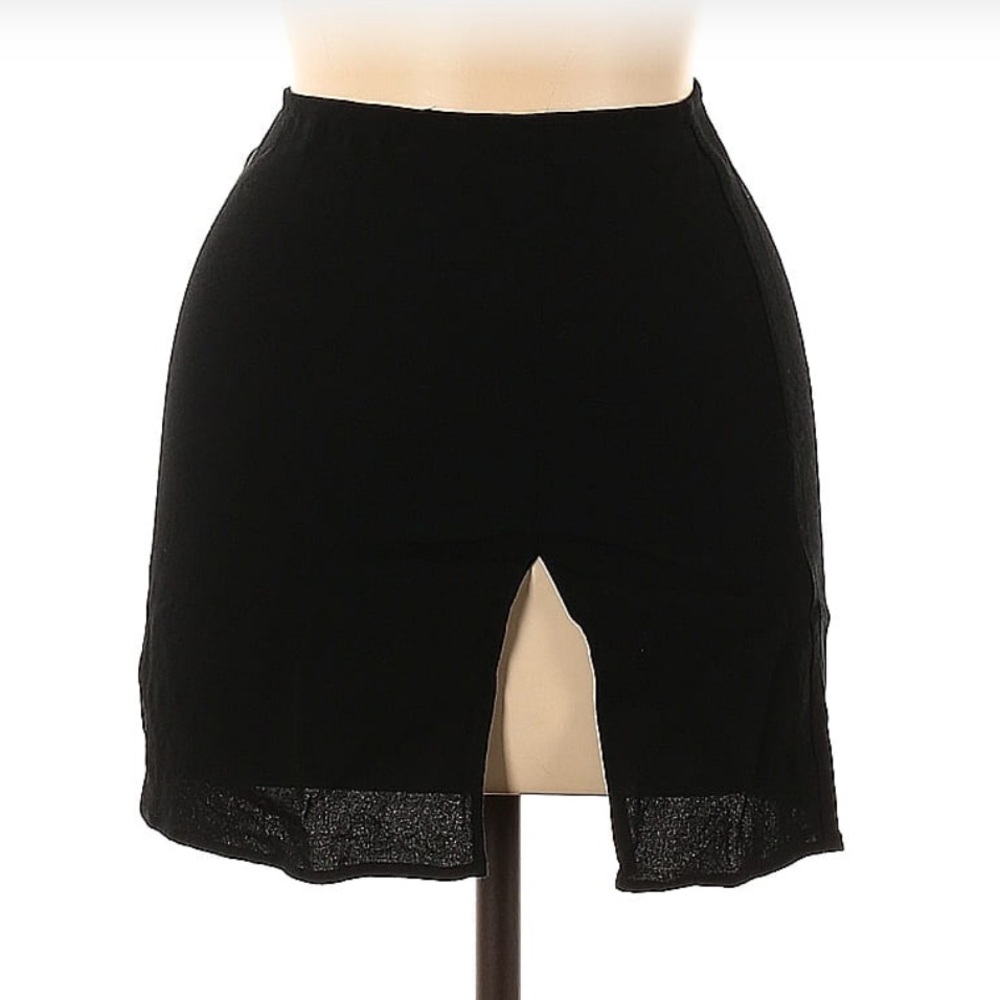 Reformation black mini skirt